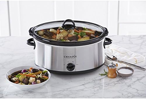 7 Quart Oval Manual Slow Cooker – Stainless Steel - Curated Catalog U8