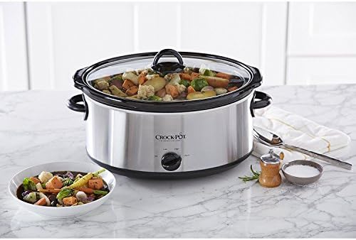 7 Quart Oval Manual Slow Cooker – Stainless Steel - Curated Catalog U8