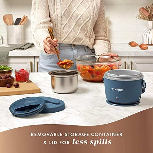 Electric Lunch Box Food Warmer 20oz – Faded Blue - Curated Catalog K5