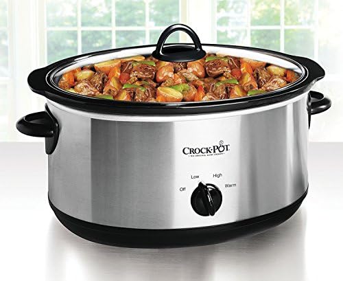 7 Quart Oval Manual Slow Cooker – Stainless Steel - Curated Catalog U8