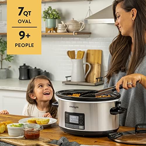7 Quart Portable Programmable Slow Cooker with Timer - Curated Catalog O4