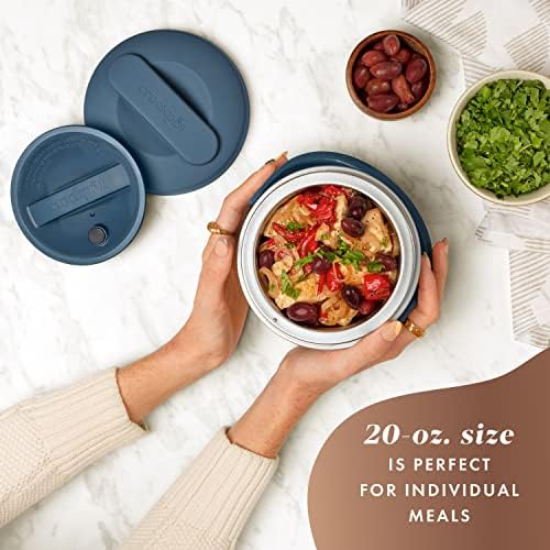 Electric Lunch Box Food Warmer 20oz – Faded Blue - Curated Catalog K5