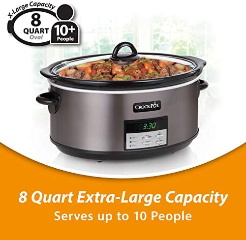 8 Quart Programmable Slow Cooker with Auto Warm - Curated Catalog N4
