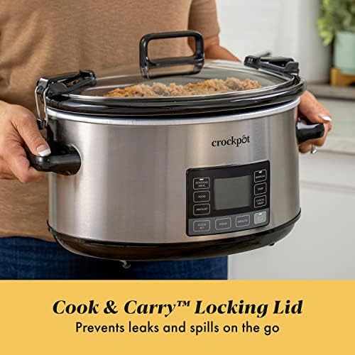 7 Quart Portable Programmable Slow Cooker with Timer - Curated Catalog O4