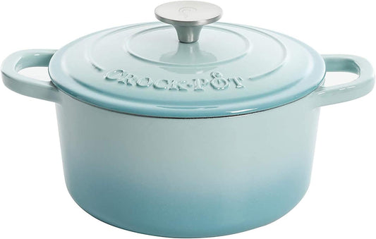 3 Quart Enameled Cast Iron Dutch Oven – Aqua - Curated Catalog G2
