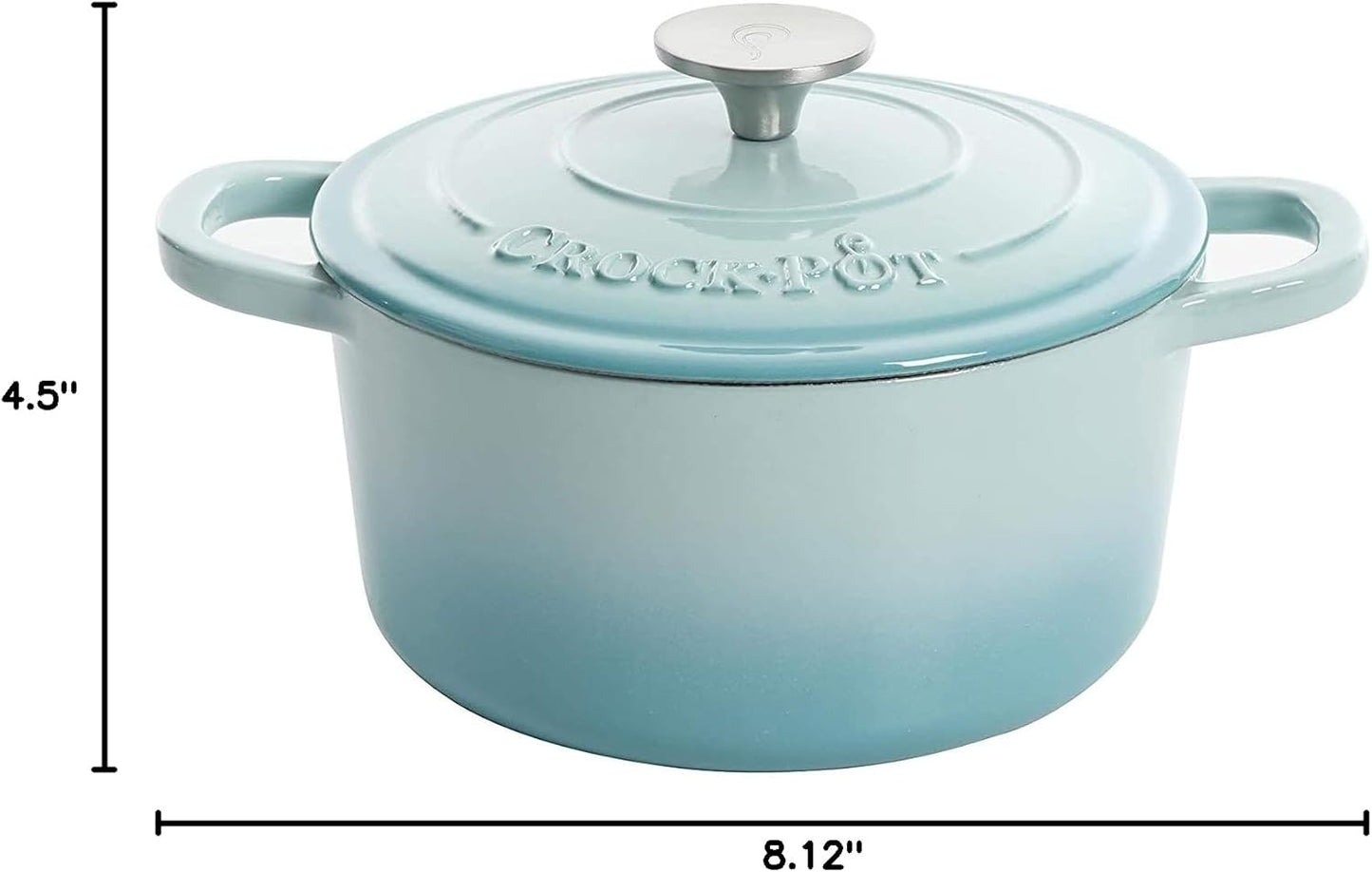 3 Quart Enameled Cast Iron Dutch Oven – Aqua - Curated Catalog G2
